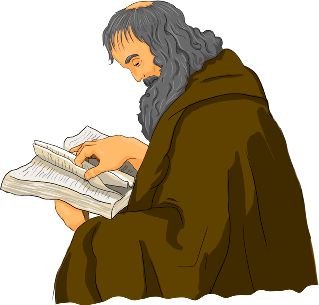 Religious Man Reading the Bible